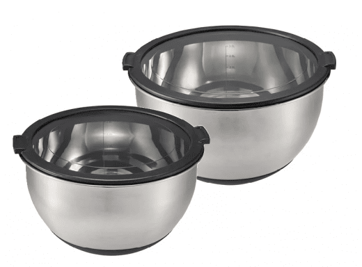 Dorre Belki Bunke Set 2 delar med lock 2,5/3,5 liter Rostfritt Stål