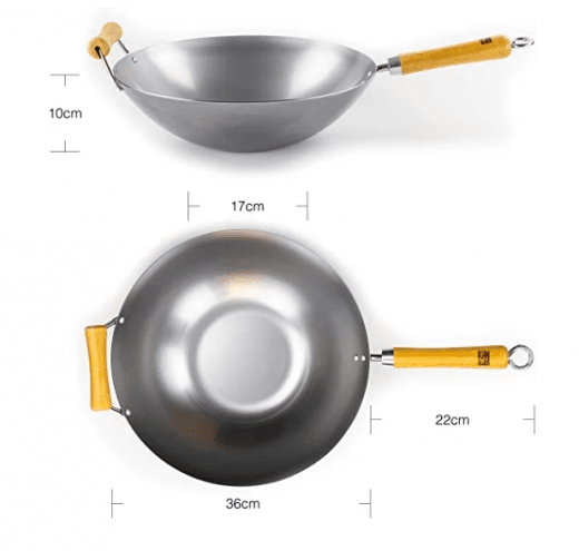 Dexam Wok 36 cm Wok Star, Kolstål