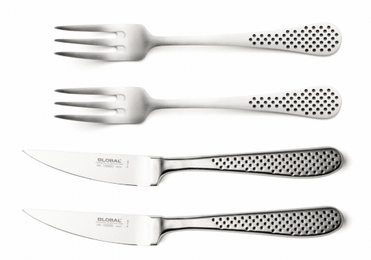 Global Classic Bestickset 4 delar, 2 gafflar & 2 knivar