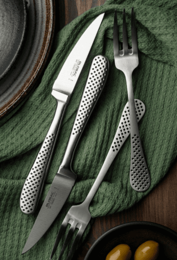 Global Classic Bestickset 4 delar, 2 gafflar & 2 knivar