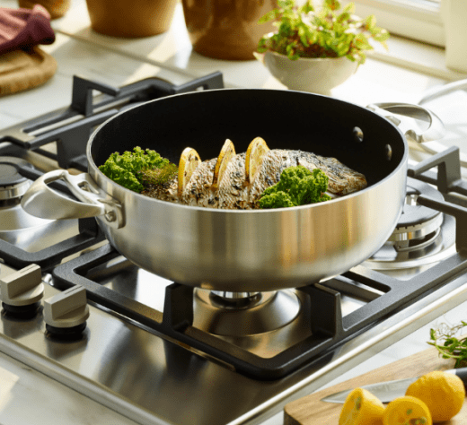 Scanpan CS+ Serveringspanna med två öron och lock 26 cm