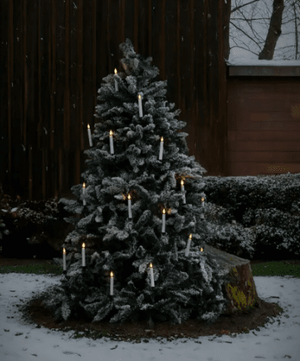 Konstsmide Julgransbelysning 16 ljus 3D-låga, utomhusbruk