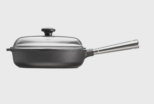 Skeppshult Traktörpanna 25 cm med stålhandtag och glaslock