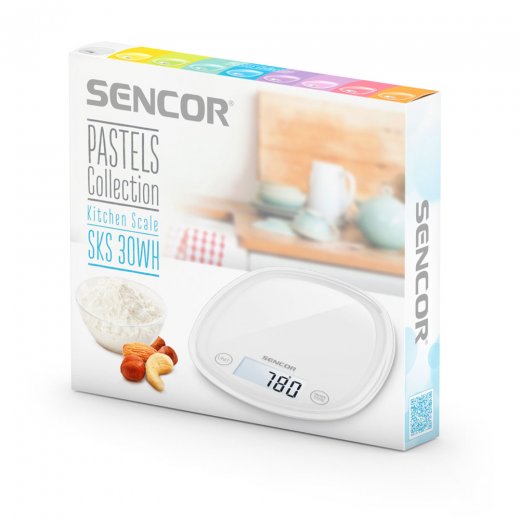 Sencor Köksvåg 5 kg Mint Pastell Vit