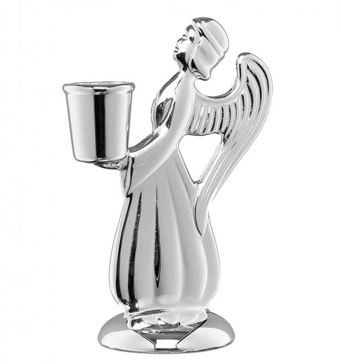 Skultuna skyddsängel försilvrad mässing, stor 14cm