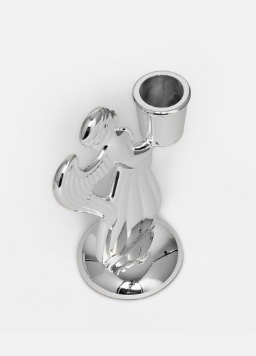 Skultuna skyddsängel försilvrad mässing, stor 14cm