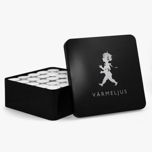 Solstickan Värmeljuslåda svart