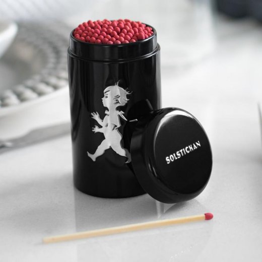 Solstickan Tändsticksrör Svart, (100 stickor)