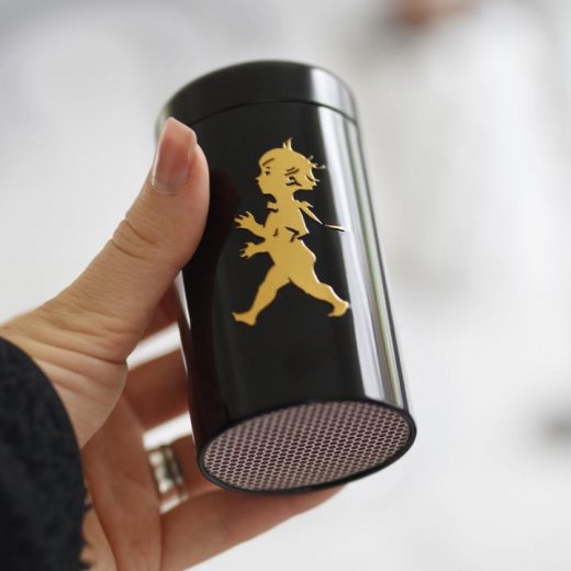 Solstickan Tändsticksrör svart/guld (100 stickor)