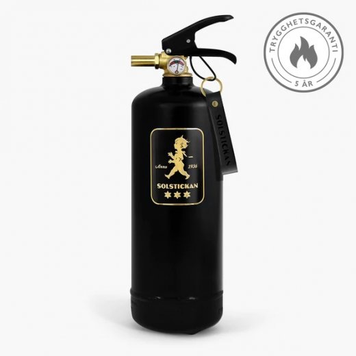 Solstickan Brandsläckare 2 kg, Svart/Guld
