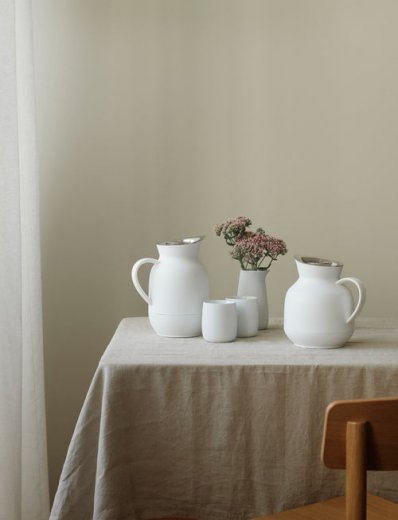Stelton Amphora Termoskanna Te 1 liter, Soft White
