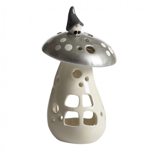 Nääsgränsgården Lykta Vätte på svamp 17cm silver