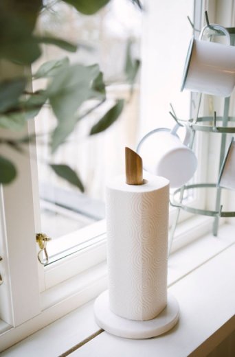 Dorre Penny Pappersrullehållare, Trä/Marmor