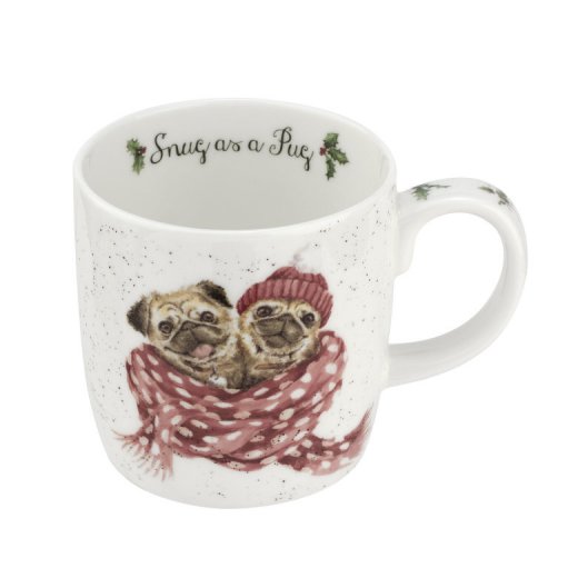 Wrendale Mugg Snug as a Pug dog 30 cl