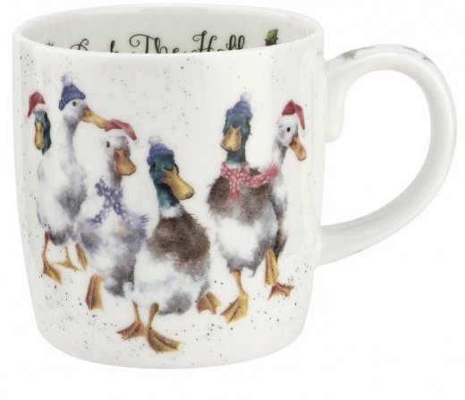 Wrendale Mugg Duck the Halls ducks , ankor 30 cl
