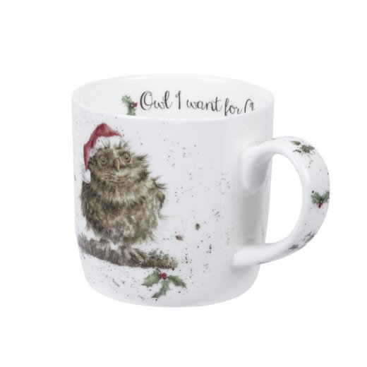 Wrendale Mugg Owl I want for Christmas owl Uggla