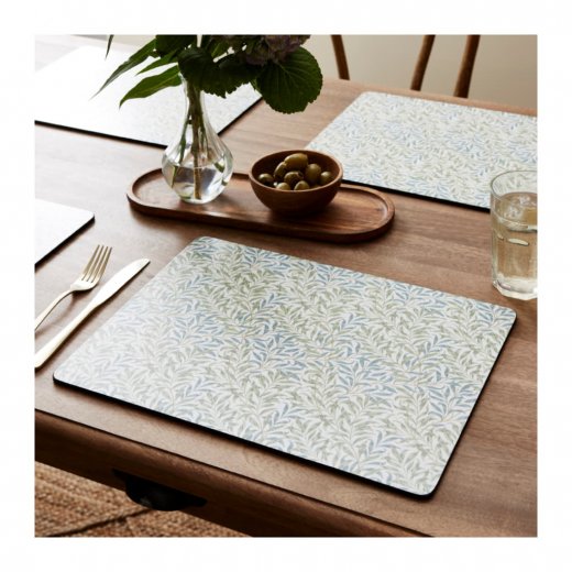 Morris &Co Bordstablett 40x30cm 4-pack, Willow Bough Blue/Green